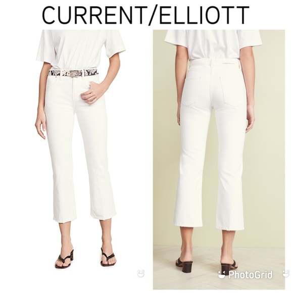 NWT CURRENT ELLIOTT The Vanessa White Out Jeans 25 - Picture 1 of 12